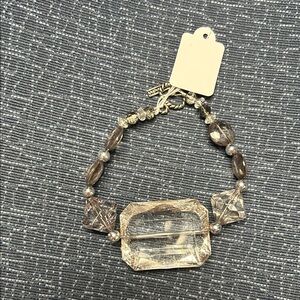 Elegant Crystal Beaded Bracelet 9”